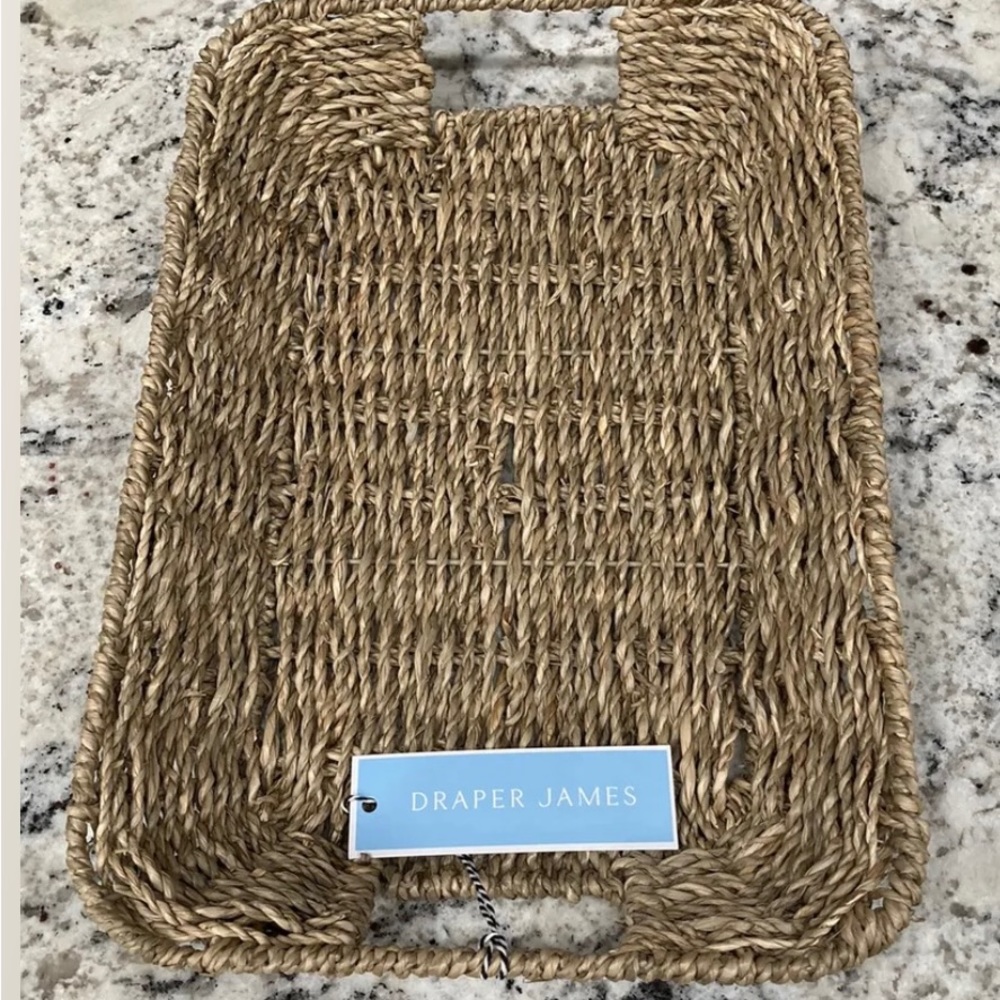 Draper James Woven Tray with Blue and Purple Accents